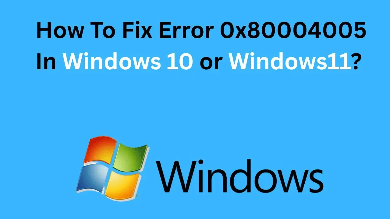 修复错误代码 0x80004005
