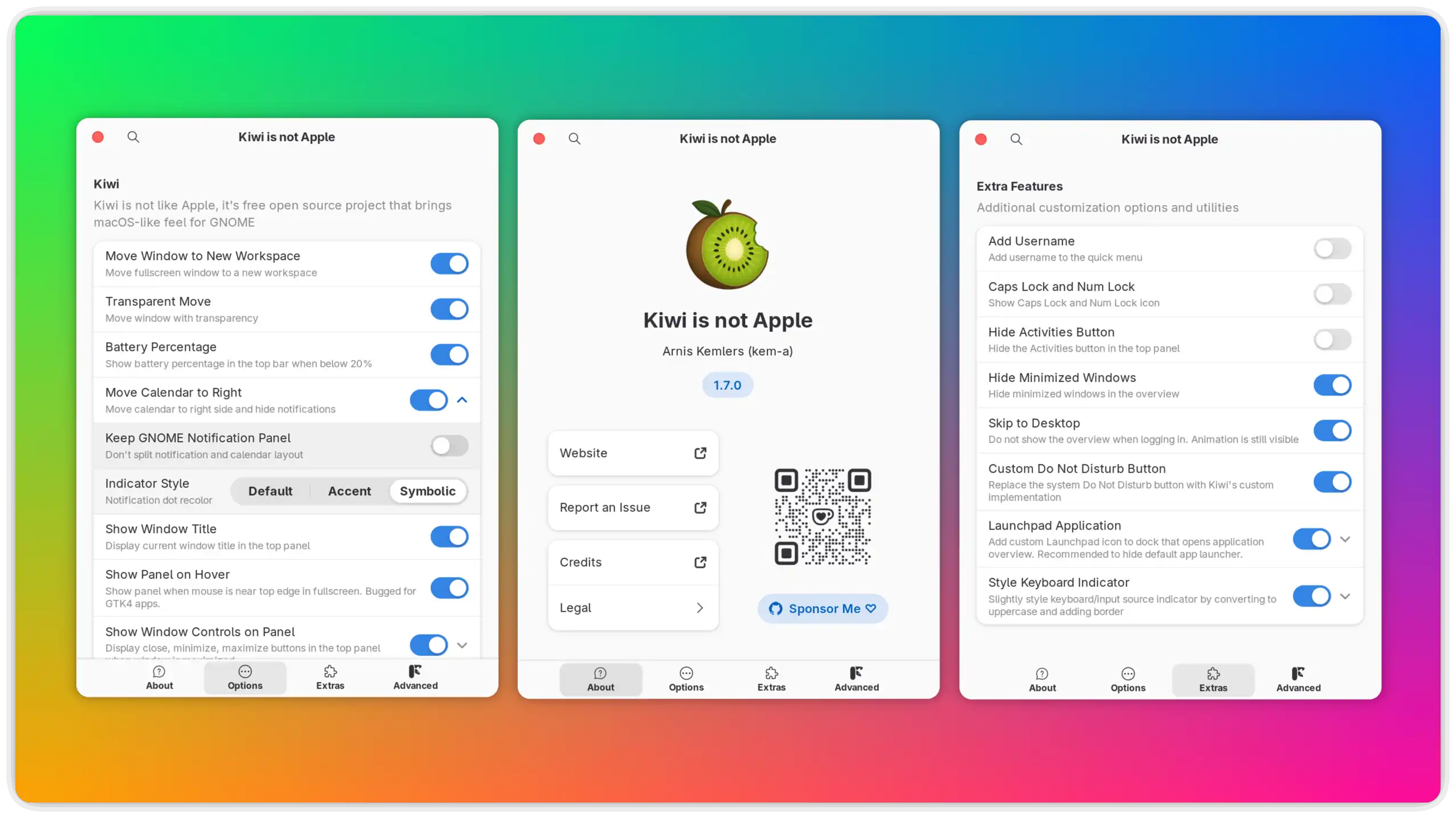 GNOME 桌面仿 macOS 插件