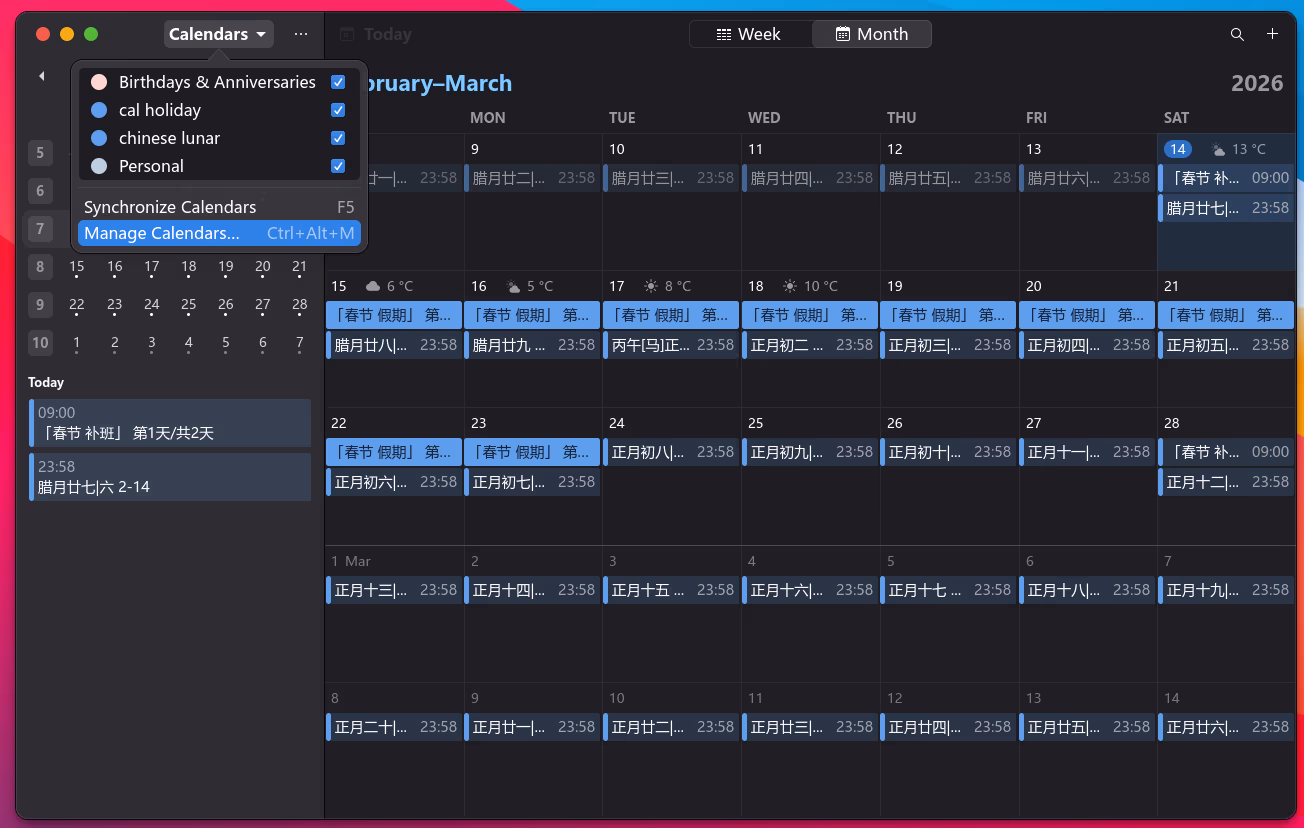 GNOME Calendar