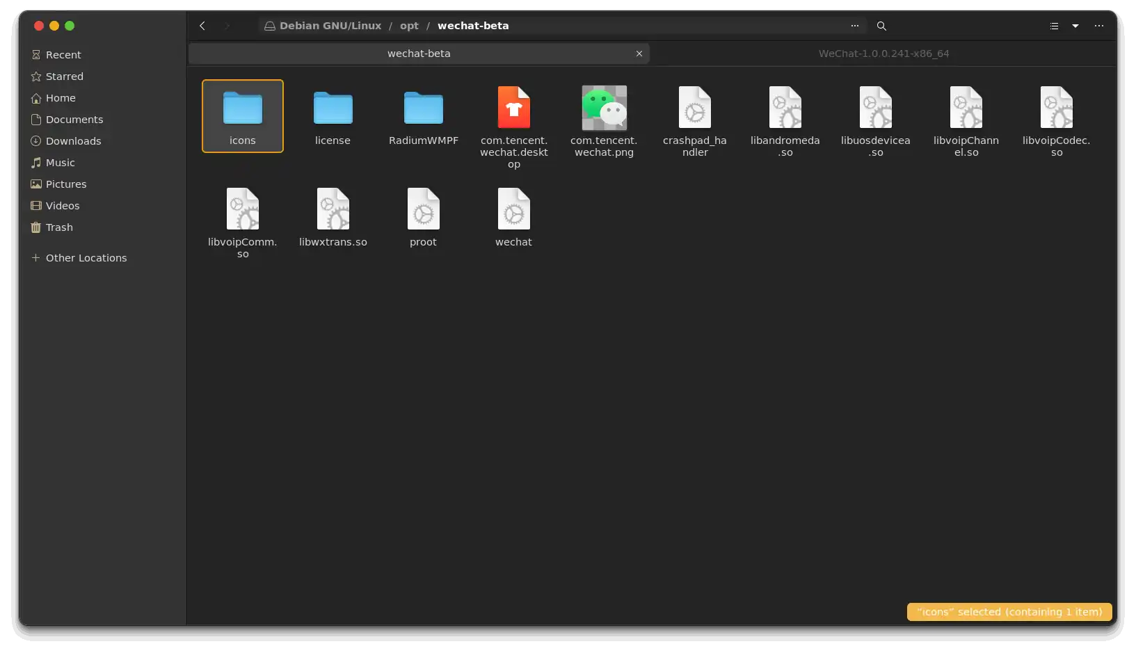 wechat-beta Linux